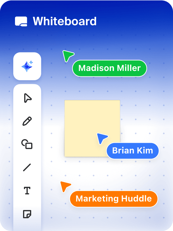 Visual of the Zoom Whiteboard app, illustrating its note-taking capabilities and intuitive interface.